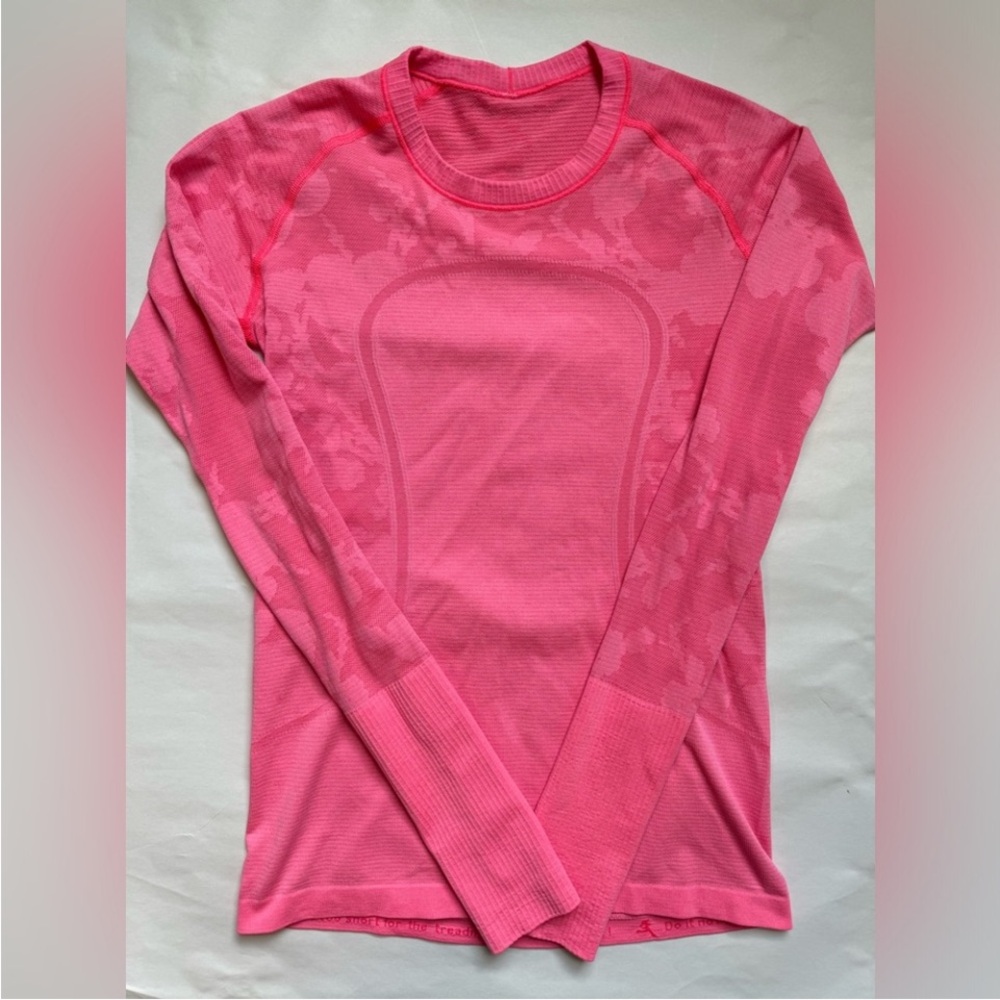 Lululemon Swiftly Tech Long Sleeve Shirt Top Hot Pink Special Edition Flash